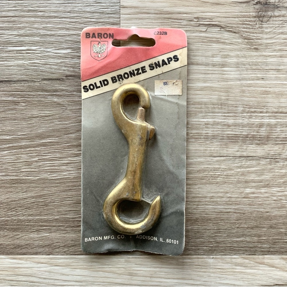 VTG Baron 4" x 1"  Solid Bronze Round Hook Open Eye Snap